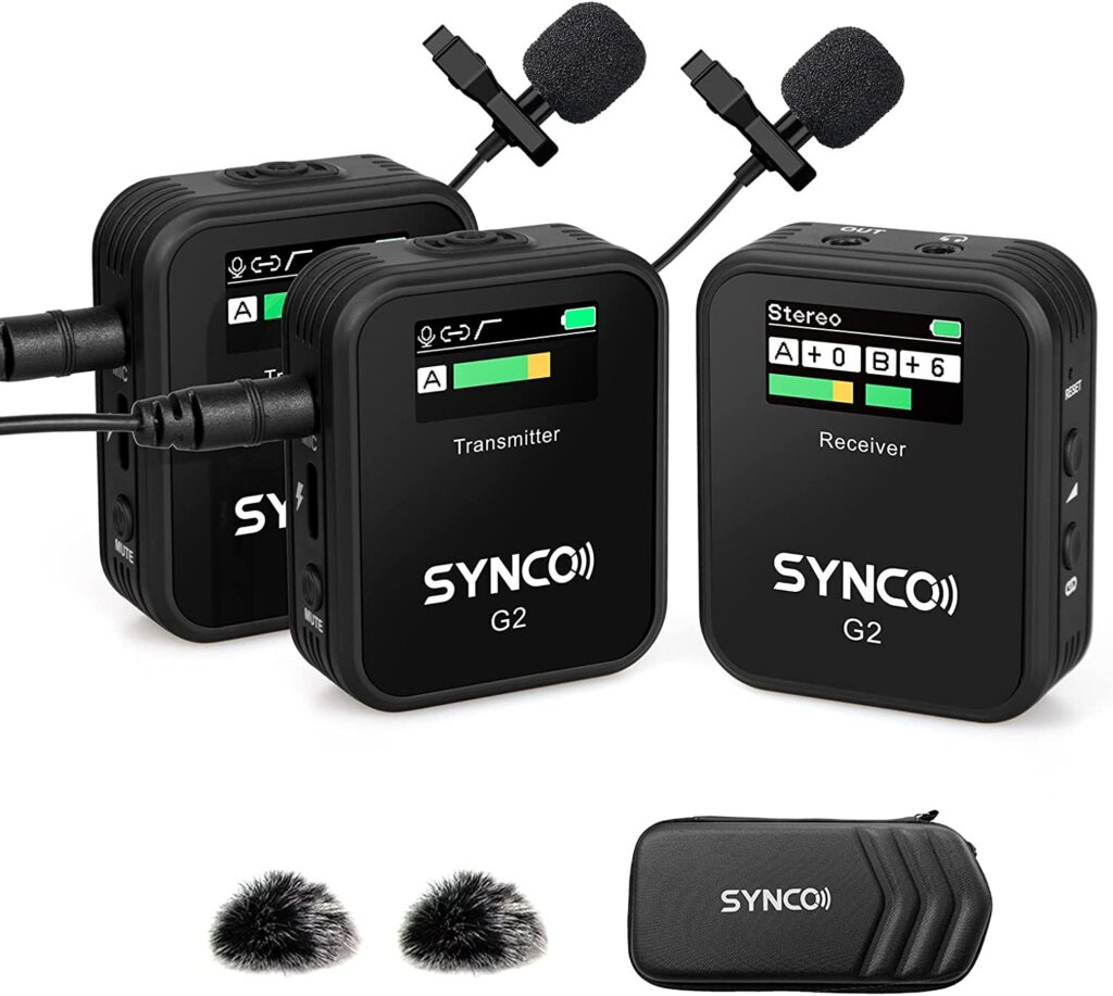 12. SYNCO G2 (A2) 2.4G Wireless Lavalier Microphone