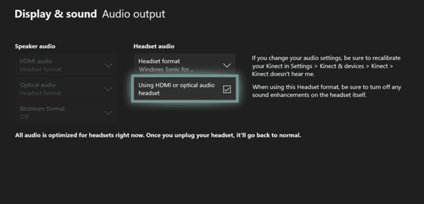 Audio Output 