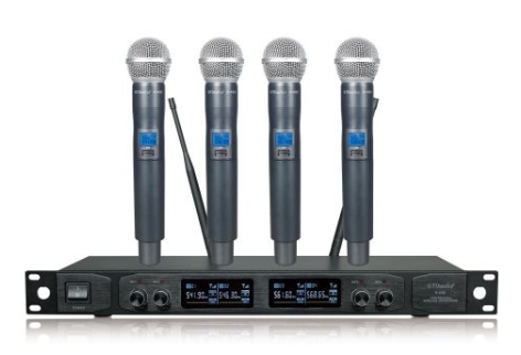 GTD Audio UHF 4x100 Selectable Frequency Channels Professional Wireless microphone: