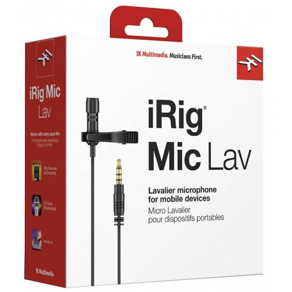 IK Multimedia iRig Mic Lav compact lavalier microphone for smartphones
