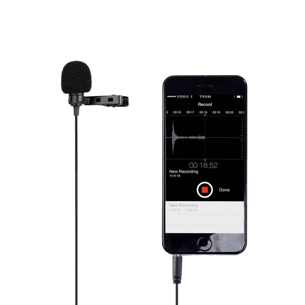 Movo PM10 Deluxe Lapel Clip-on Omnidirectional Condenser Microphone