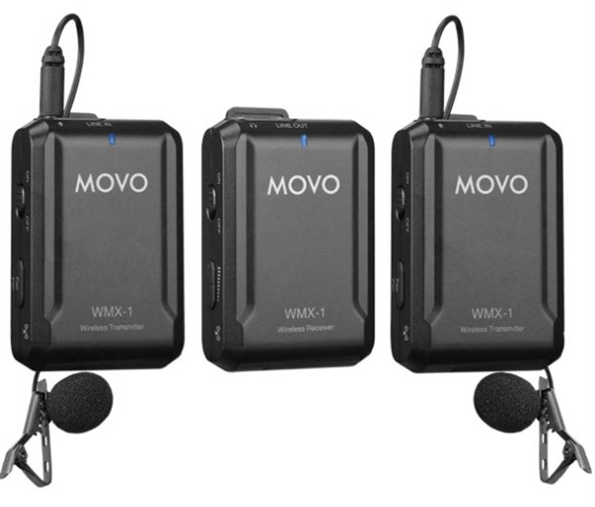 Movo WMX-1-DUO Dual Wireless Lavalier Microphone System for Smartphones
