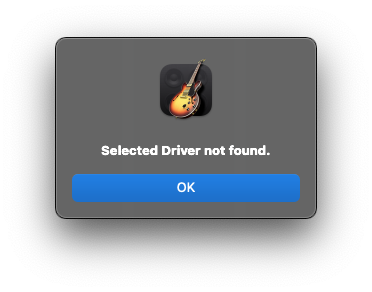 selected driver not found