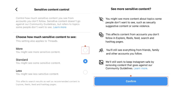 sensitive content control