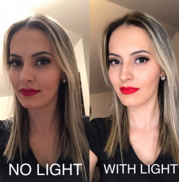 photograph with or without ring light