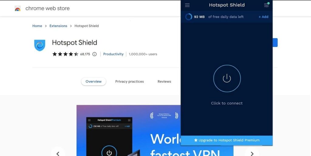 connect to hotspot shield vpn
