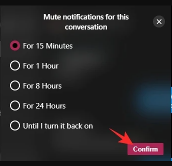 mute notifications