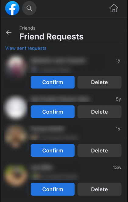 accept or decline request