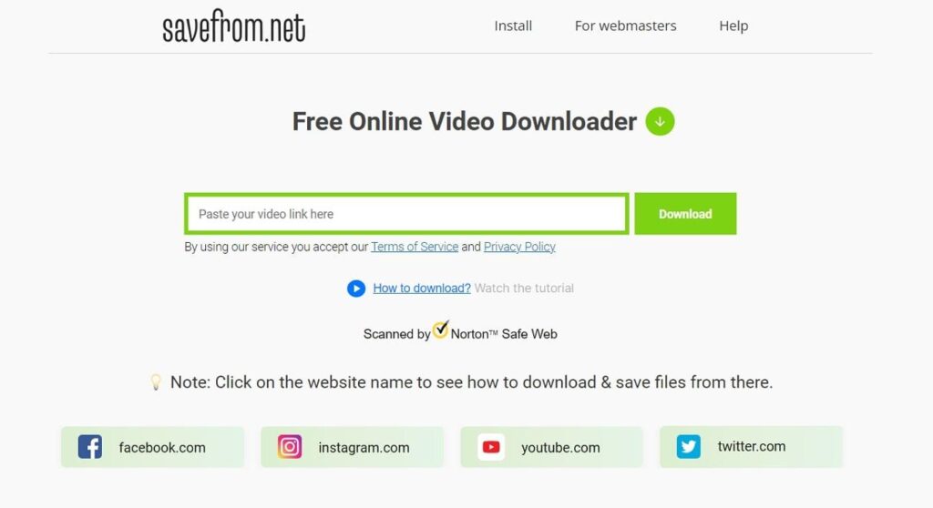 download video using online tool
