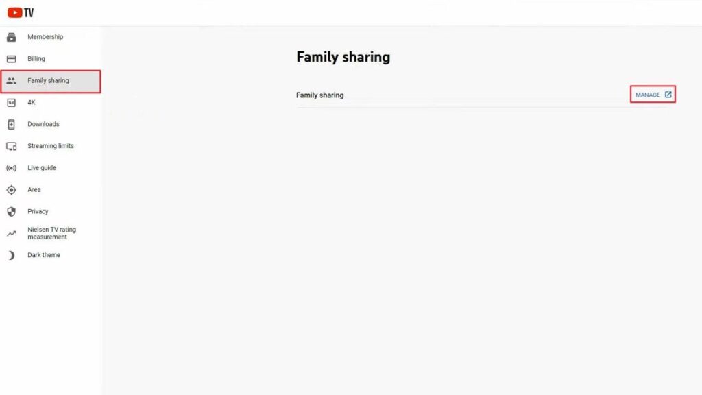 manage family sharing