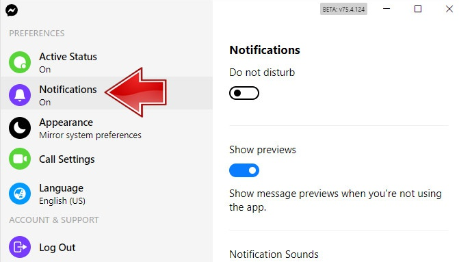 notification setting 