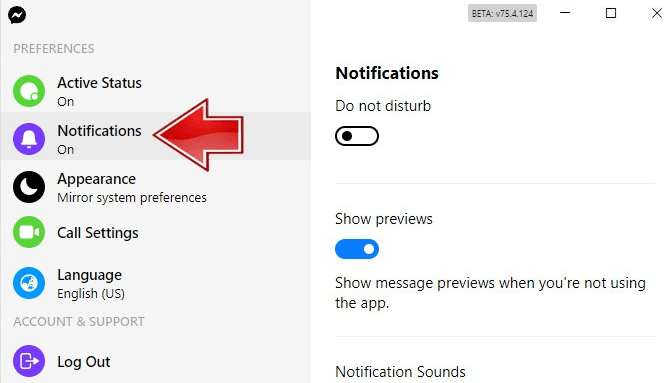 notification setting