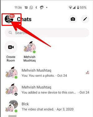 go to profile photo