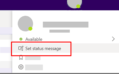 set status message