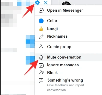 tap on mute conversation