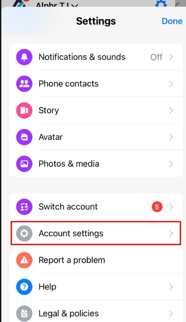 messenger setting