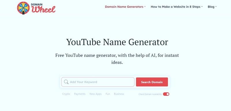 domainwheel name generator