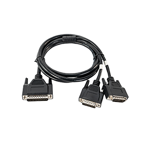HL TCB09 DB25 Male to Dual DB15 Male Tally Cable 1 2