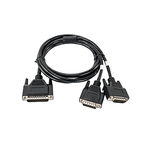 HL TCB09 DB25 Male to Dual DB15 Male Tally Cable 1 2