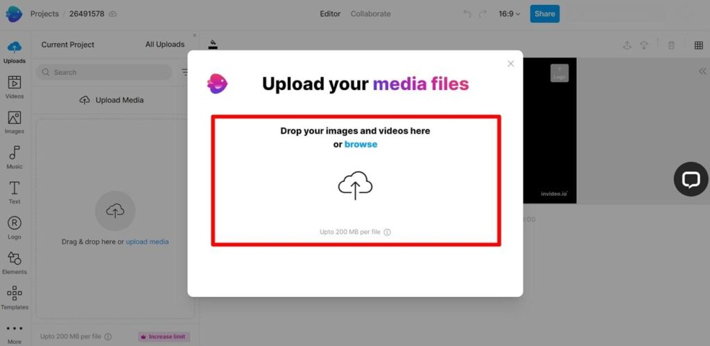  import your video file