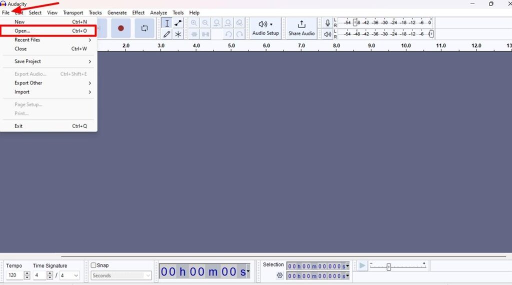 open your desired mp4 video