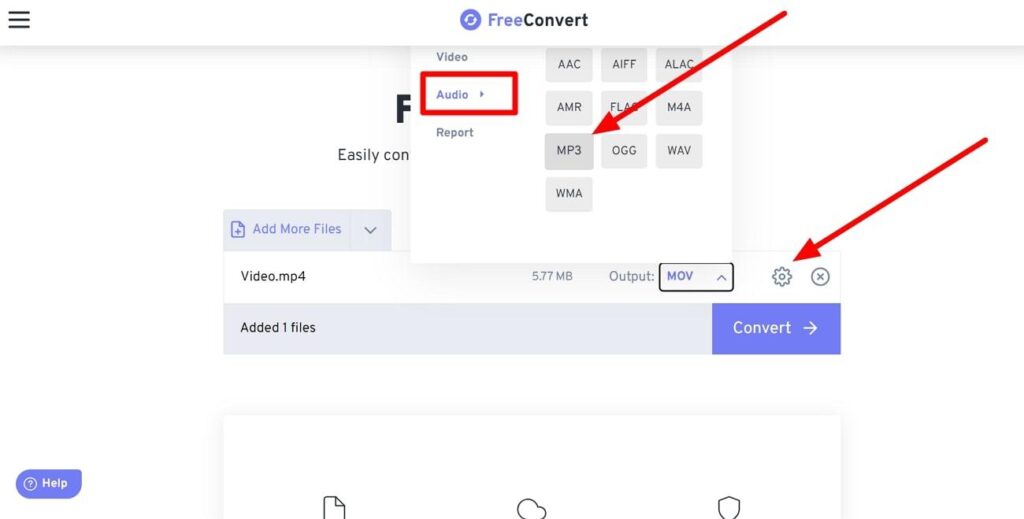 pick audio format