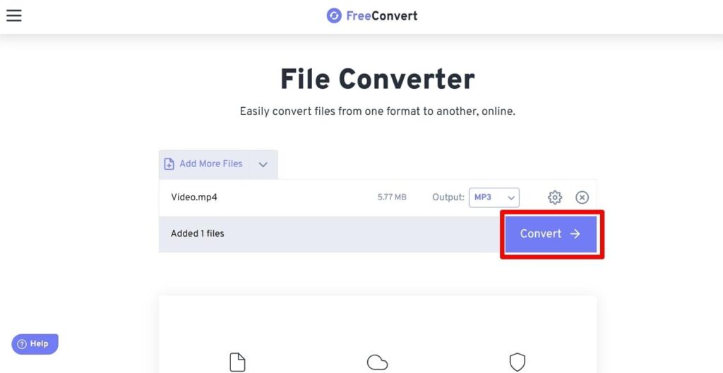 start the audio conversion process