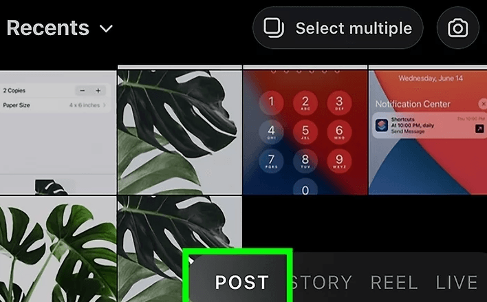 Choose type of post