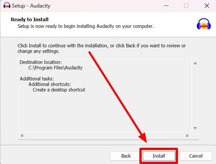 install audacity on your desktop 