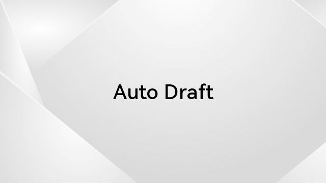 Auto Draft