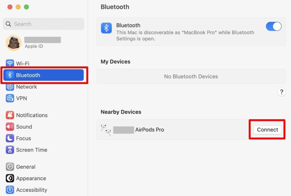 connect your mac device with airpods 