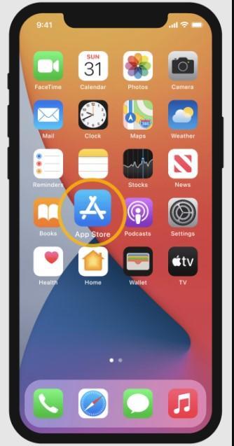 click on app store