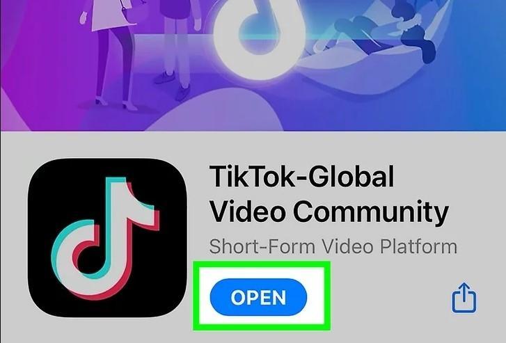 open tik tok app