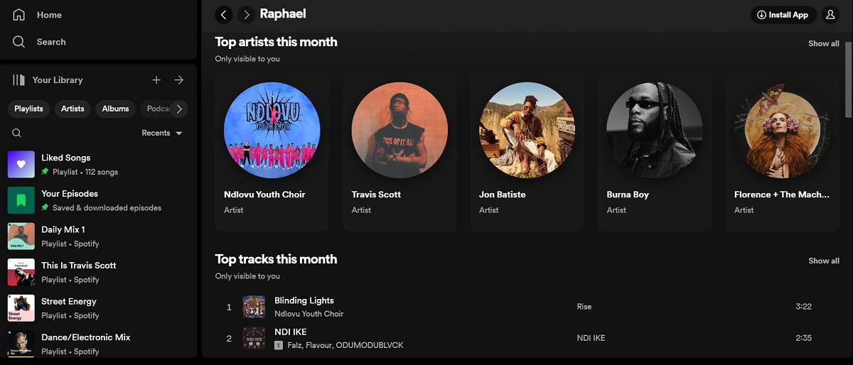 view spotify stats 11