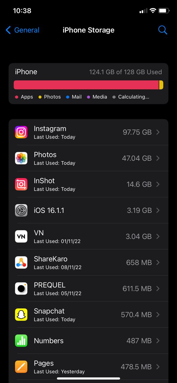 Insta taking up to 100 GB, why? : r/iphone